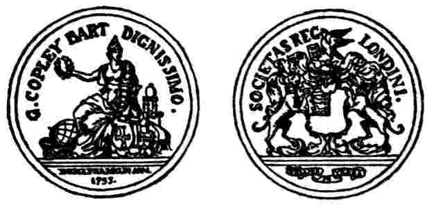 the gold medal of Sir Godfrey Copley the gold medal of Sir Godfrey Copley