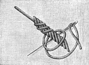 FIG. 872.
ANOTHER KIND OF RAISED STEM STITCH.