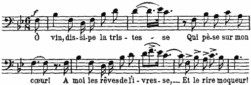 Ô vin, dissipe la tristesse Ô vin, dissipe la tristesse