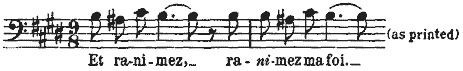 Et ranimez, ranimez ma foi (as printed) Et ranimez, ranimez ma foi (as printed)