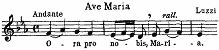 Ave Maria, Luzzi Ave Maria, Luzzi