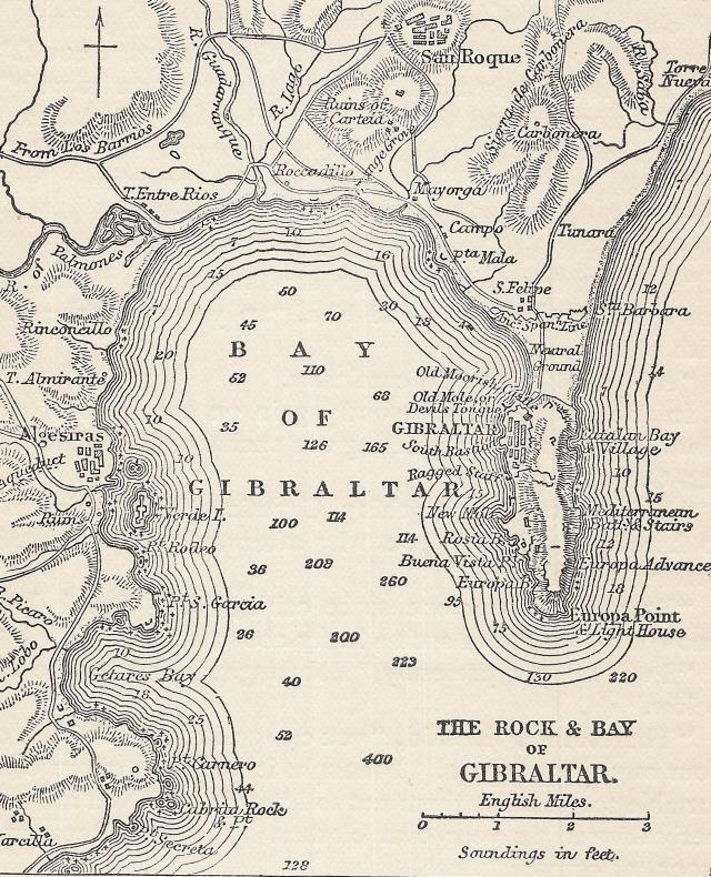 Illustration: The Rock and Bay of Gibraltar.