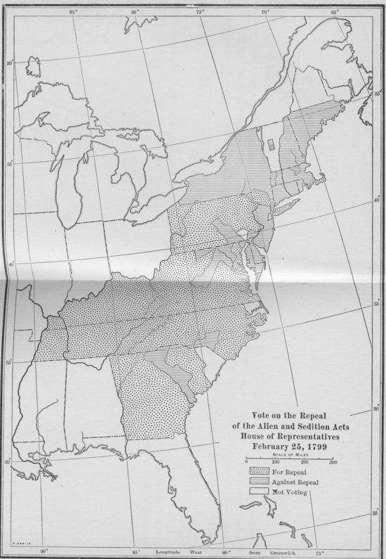 Vote on the Repeal of the Alien and Sedition Acts House
of Representatives February 25, 1799