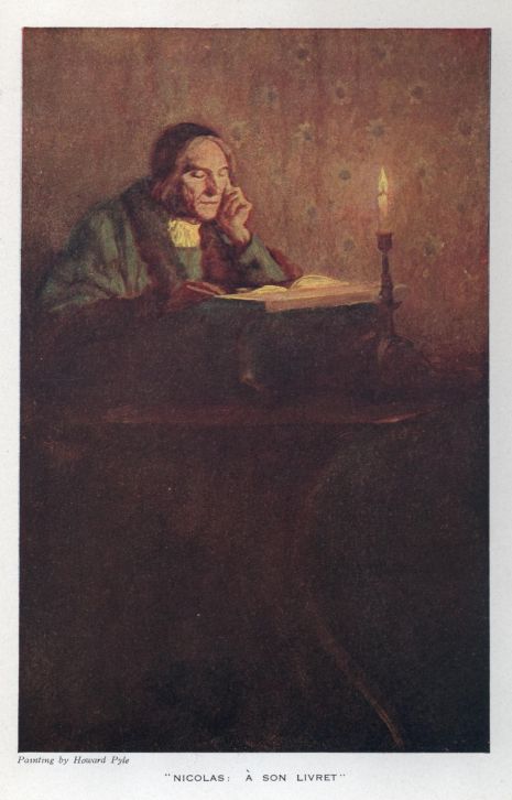 "NICOLAS:  SON LIVRET" _Painting by Howard Pyle_