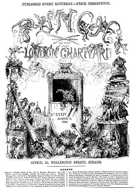 PUNCH'S SECOND WRAPPER, DESIGNED BY "PHIZ." JANUARY,
1842.