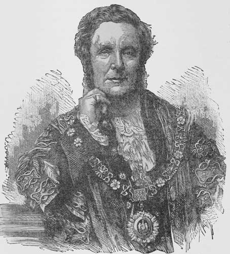 THE RIGHT HONORABLE SIR SIDNEY WATERLOW, Lord Mayor of
London in 1873, in official costume.