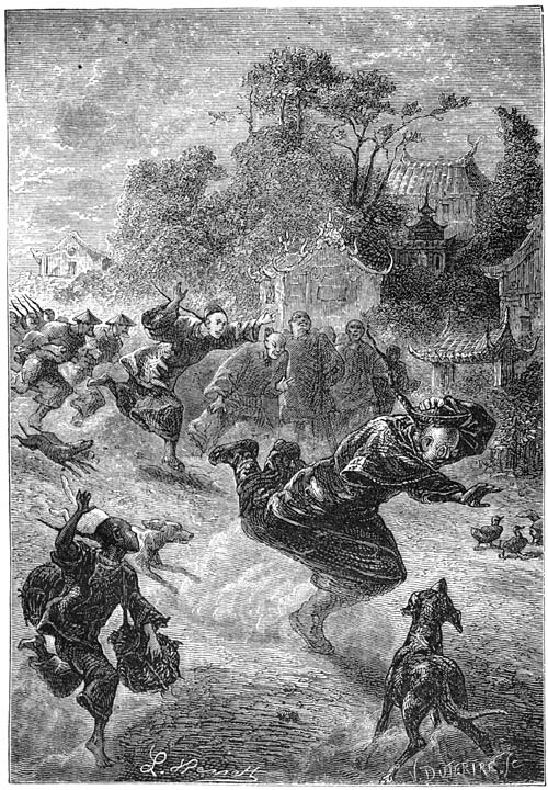 &raquo;’k Ben niet geru&iuml;neerd,” schreeuwde Kin-Fo. Bladz. 104.