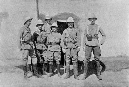 Group of Staff Officers.&mdash;Colonel Wingate in Centre.