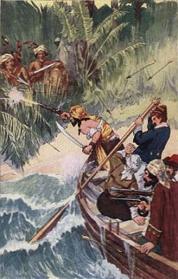 "'lolonois, with those that remained, had much ado to escape aboard their boats'"&mdash;Page 97