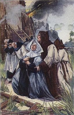 "morgan commanded the religious men and women to place the ladders against the walls"&mdash;Page 128