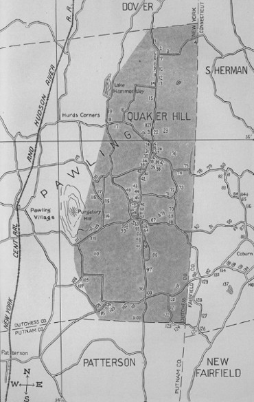 MAP No. II.

Quaker Hill and Vicinity.
(Based on a tracing of United States Geographical Survey.)