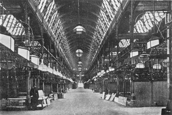 INSIDE SMITHFIELD MARKET

The City of London Corporation's $1,940,000 Terminal&mdash;one of the Aisles with Wholesale Stands on each side.