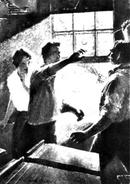 Without warning he sprang like a panther at the
offender's throat