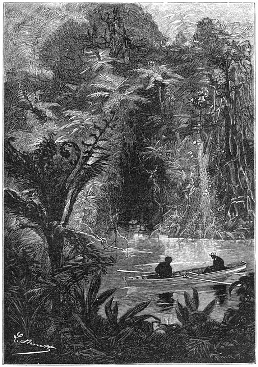 Dien dag had men zich tot taak gesteld, de geheimste kreken en rio&rsquo;s te doorzoeken. (Bladz. 118).