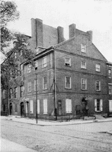 Plate IX.&mdash;Wistar House, Fourth and Locust Streets.
Erected about 1750; Betsy Ross House, 239 Arch Street.