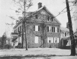 Plate XI.&mdash;Upsala, Germantown Avenue and Upsala Streets,
Germantown. Erected in 1798 by John Johnson; End Perspective of Upsala.