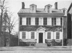 Plate XV.&mdash;Deschler-Perot-Morris House, 5442 Germantown
Avenue, Germantown. Erected in 1772 by Daniel Deschler; Vernon, Vernon
Park, Germantown. Erected in 1803 by James Matthews.