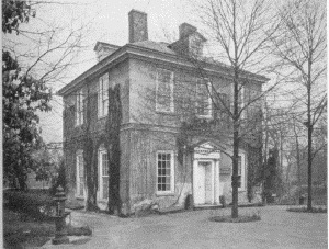 Plate XVI.&mdash;Loudoun, Germantown Avenue and Apsley Street,
Germantown. Erected in 1801 by Thomas Armat; Solitude, Blockley
Township, Fairmount Park. Erected in 1785 by John Penn.