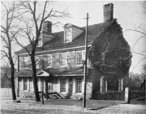 Plate XXI.&mdash;Johnson House, 6306 Germantown Avenue,
Germantown. Erected in 1765-68 by Dirck Jansen; Billmeyer House,
Germantown Avenue, Germantown. Erected in 1727.
