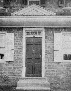 Plate XXII.&mdash;Hooded Doorway, Johnson House, Germantown;
Hooded Doorway, Green Tree Inn.