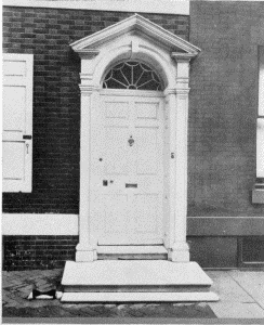 Plate XXV.&mdash;Doorway, 6504 Germantown Avenue; Doorway, 709
Spruce Street.