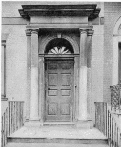 Plate XXVII.&mdash;Doorway, Powel House, 244 South Third
Street; Doorway, Wharton House, 336 Spruce Street.