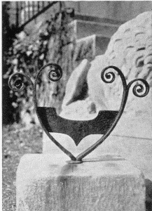 Plate XLI.&mdash;Footscraper, 320 South Third Street;
Footscraper, South Third Street; Footscraper, Vernon, Germantown;
Footscraper, 239 Pine Street.
