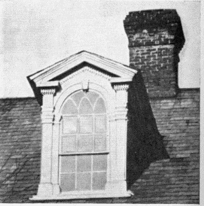 Plate XLVII.&mdash;Dormer, Witherill House, 130 North Front
Street; Dormer, 6105 Germantown Avenue, Germantown; Foreshortened
Window, Morris House; Dormer, Stenton; Window and Shutters, Witherill
House; Window and Blinds, 6105 Germantown Avenue.