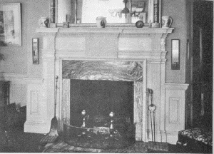 Plate LXV.&mdash;Parlor Mantel, Upsala; Detail of Parlor
Mantel, Upsala.