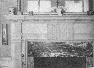 Plate LXV.&mdash;Parlor Mantel, Upsala; Detail of Parlor
Mantel, Upsala.