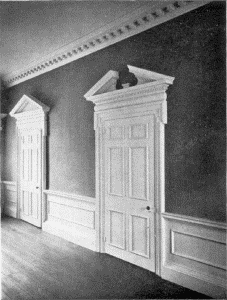 Plate LXXI.&mdash;Doorways, Second Floor Hall, Mount Pleasant;
Doorway Detail, Whitby Hall.