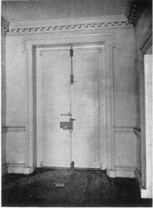 Plate LXXII.&mdash;Inside of Front Door, Whitby Hall;
Palladian Window on Stair Landing, Whitby Hall.