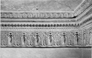 Plate LXXIV.&mdash;Ceiling Detail, Solitude; Cornice and
Frieze Detail, Solitude.