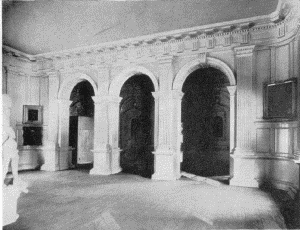 Plate LXXX.&mdash;Judge's Bench, Supreme Court Room,
Independence Hall; Arcade at Opposite End of Court Room.