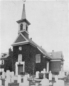 Plate XCI.&mdash;Christ Church, North Second Street near
Market Street. Erected in 1727-44; Old Swedes' Church, Swanson and
Christian Streets. Erected in 1698-1700.