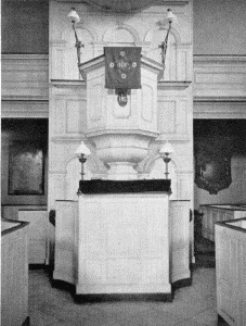 Plate XCII.&mdash;St. Peter's Church, South Third and Pine
Streets. Erected in 1761; Lectern, St. Peter's Church.
