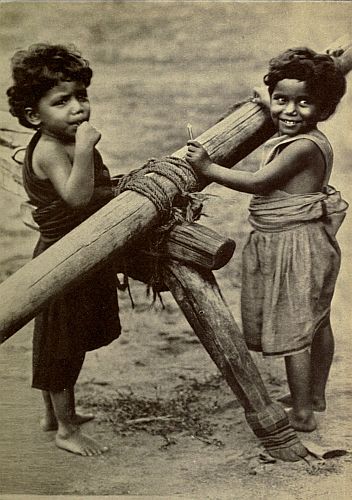 PY&Acirc;RIE AND VINEETHA. "Do smile, you little Turk!"