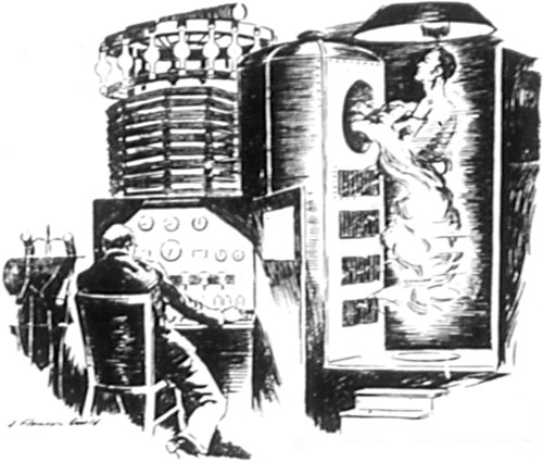 "Harry turns into a thick smoke, and gets sucked into a
big hole in the machine."