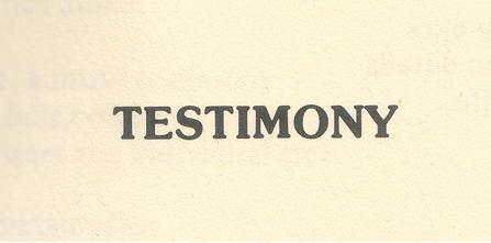 Part III, Testimony
