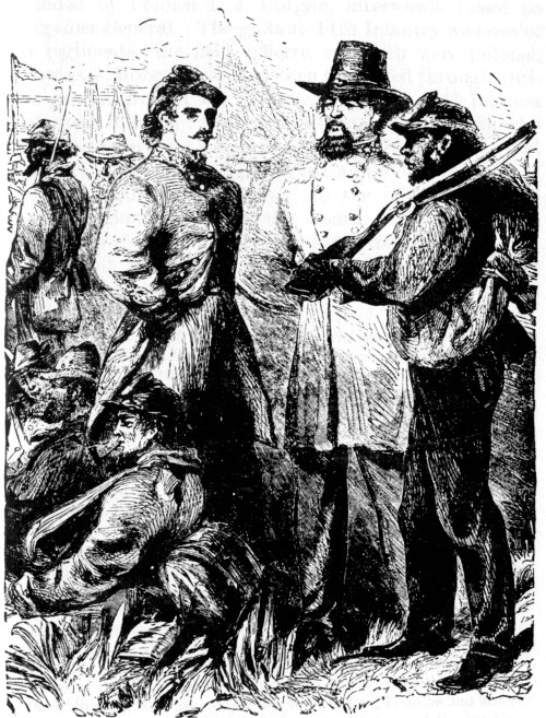 CHANGED CONDITIONS.

The Confederate Generals Edward Johnson and G. H. Stewart, as prisoners,
under guard of Phalanx Soldiers, May 12th, 1864.