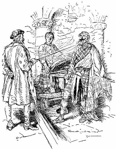 “As you get north of Stirling, Buchanan,” replied
James, with a smile, “it is customary to bring the knife with you when
you go out to dine.”
