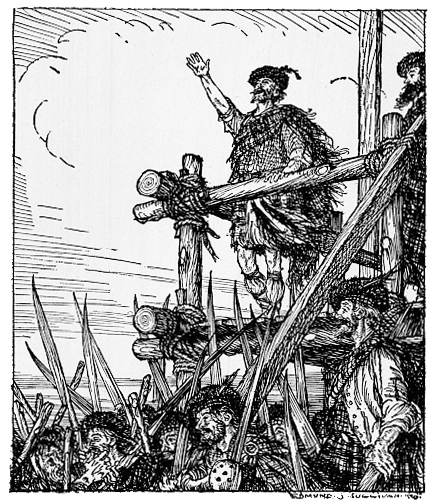 “‘I am James, King of Scotland,’ he proclaimed, in
stentorian tones.”