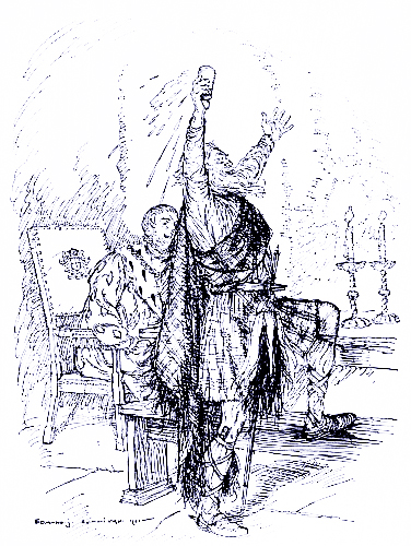 At last MacNab sprang to his feet, holding aloft his
brimming flagon.