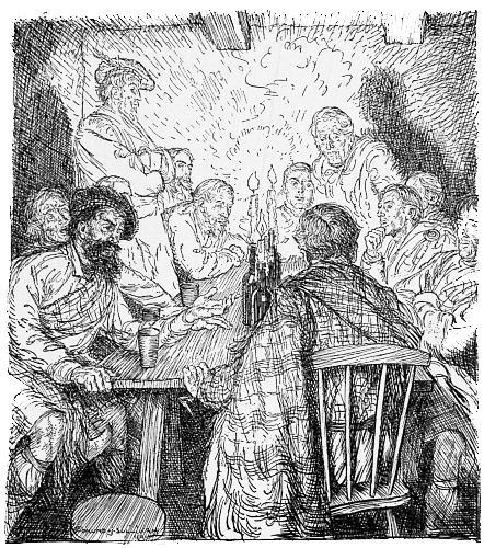 “The strangers were most hospitably entertained, and
entered thoroughly into the spirit of the festivities.”