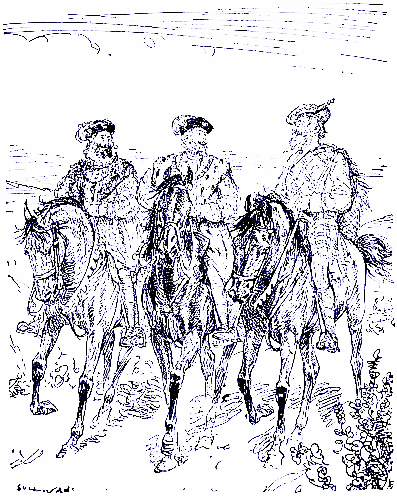 The King, however, appeared to have no forebodings, but
trotted along with great complacency.