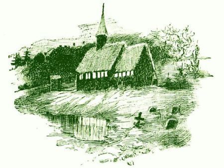 Picture
of a Church with light streaming from the windows