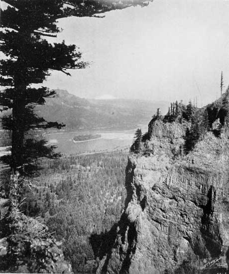 The Columbia River Valley and Mount Adams
