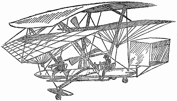 THE NEW BRITISH ARMY AEROPLANE: ROUGH SKETCH DRAWN BY LIEUT. KARL STRAUS,
OF THE GERMAN SECRET SERVICE.