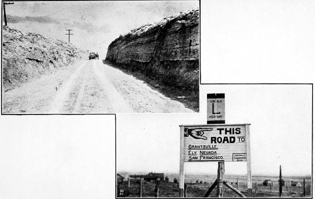 1. Road in Wyoming costing $50,000 per mile. 2.
Characteristic Sign on Lincoln Highway.
