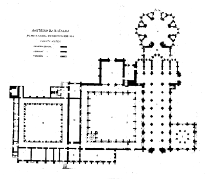 CONVENTO DA BATALHA—Planta geral. CONVENTO DA BATALHA—Planta geral.